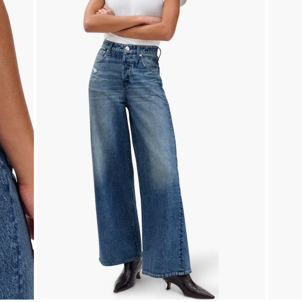 rb Miramar Sofie High Waist Ankle Wide Leg Terry Sweatpant Jeans